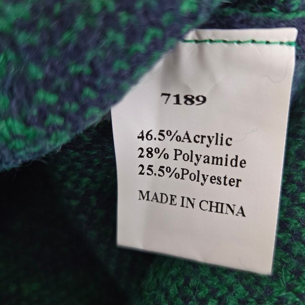 Preppy Ivy League Dark Academia Grandpacore 90s Grunge Argyle Knit Sweater XL - Picture 10 of 10